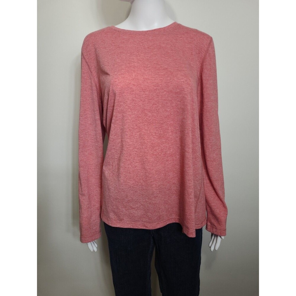 Danskin Long Sleeve Top Womens Size Large Pink Loose Fit Tee Top